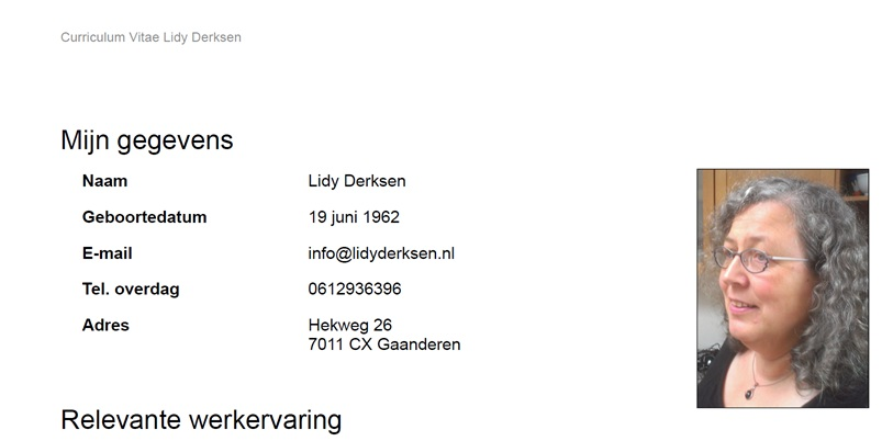 Link naar Curriculum Vitae